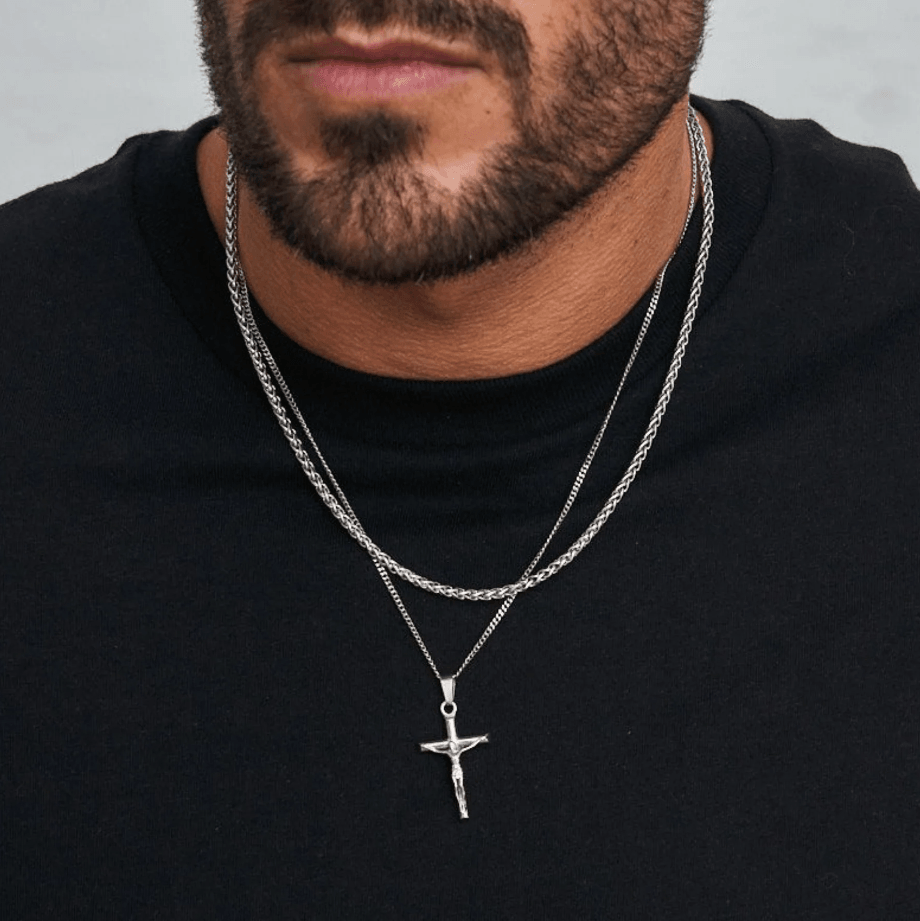 Cross Necklace for Men Stainless Steel Crucifix India | Ubuy