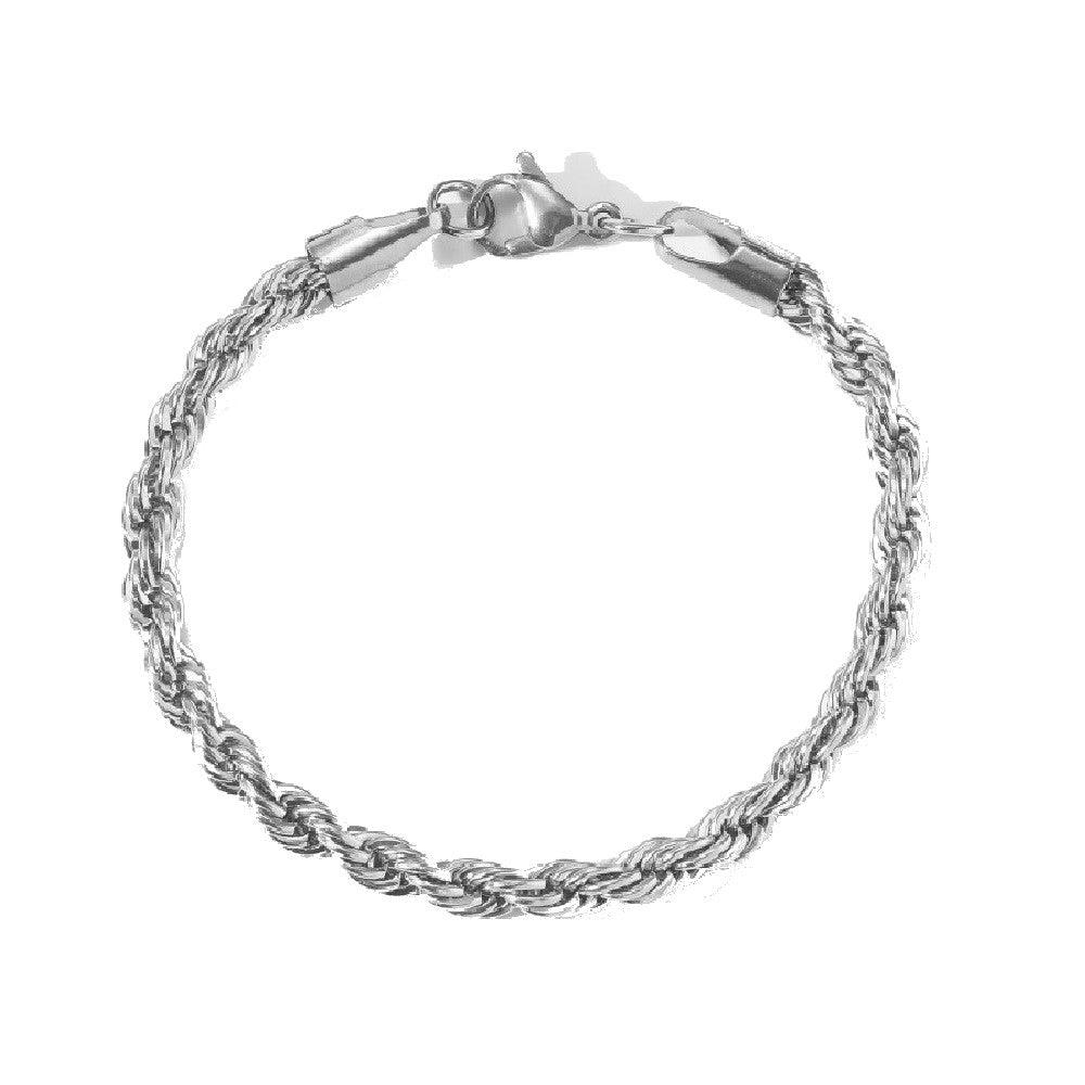 Triple Layer Silver Rope Bracelet For Men – The Silver Essence