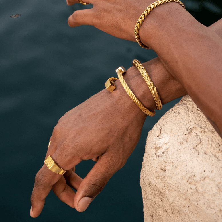 Copper Twisted Gold Chain Brass Bracelet – SAAGAH
